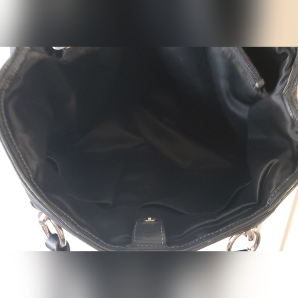 Coach Penelope Turnlock Black Pebbled Leather Handbag Shoulder Bag - Picture 7 of 12